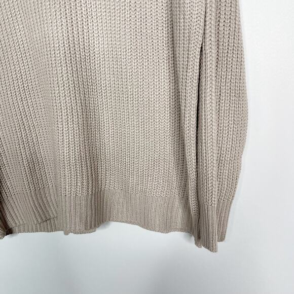 New Umgee Medium M Light Mauve Purple Lace Up Back V Neck Sweater Tunic Cotton - Picture 3 of 8